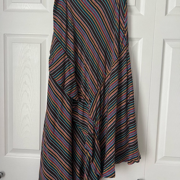 Anthropologie MAEVE Ruffle striped midi skirt - Picture 2 of 9
